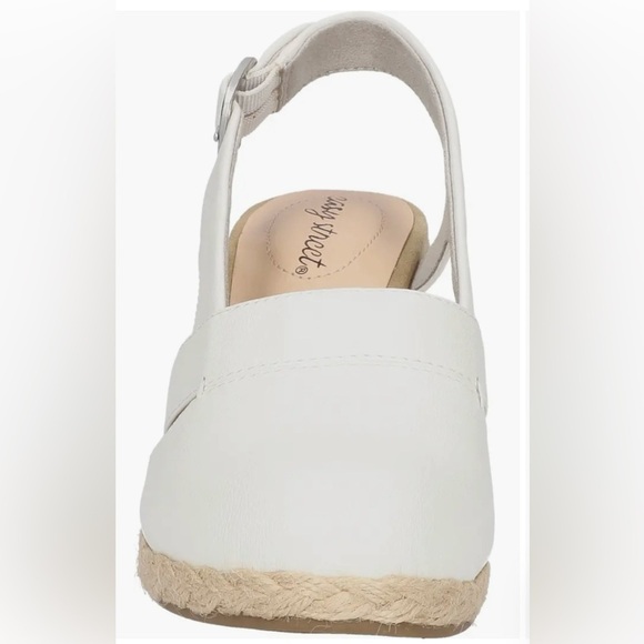 Easy Street Stargaze White Espadrille Wedge Pump Size 11 - Picture 3 of 7